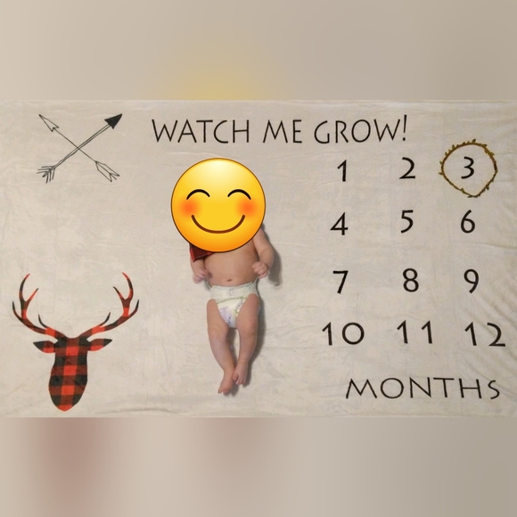 Watch Me Grow Milestone Blanket - Picture 2 of 2